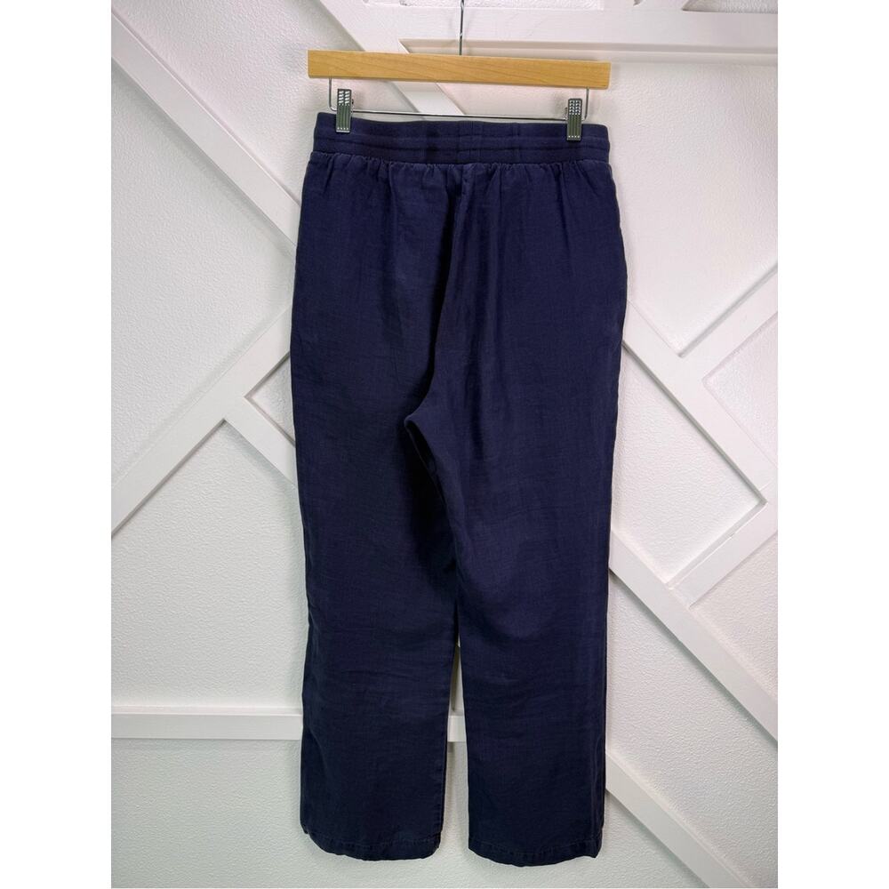 Michael Stars Nolan 100% Linen Drawstring Pants Nocturnal Navy Size XS - Picture 6 of 12